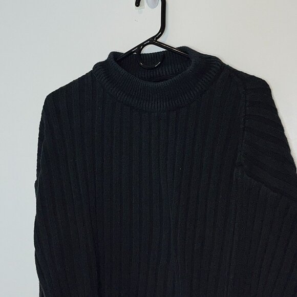 COS Black Ribbed Knit Oversized Sweater Womens Pullover Size Small - Picture 3 of 8
